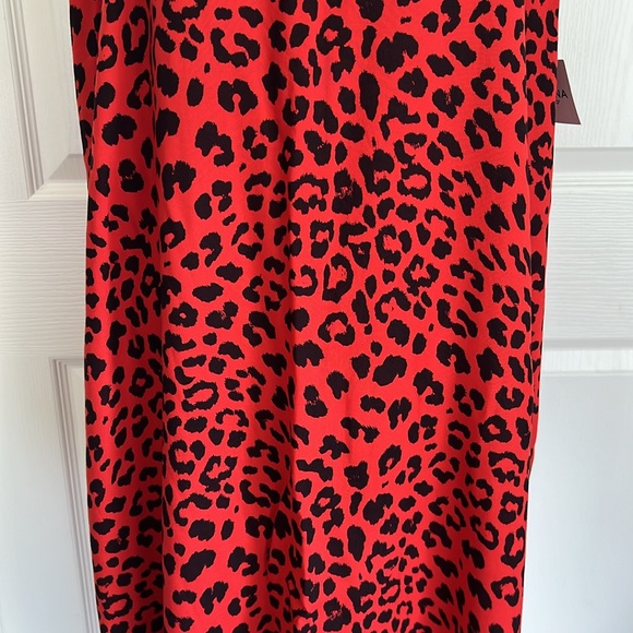 NWT Arizona Jean Co Red and Black Leopard Print Slip Dress Womens Sz XXL - Picture 3 of 13